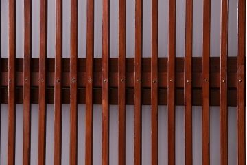 和製アンティーク　裏ガラス入り　艶やかな質感が魅力的なガラス格子戸(引き戸、建具)