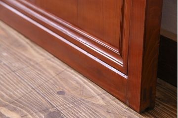 和製アンティーク　裏ガラス入り　艶やかな質感が魅力的なガラス格子戸(引き戸、建具)