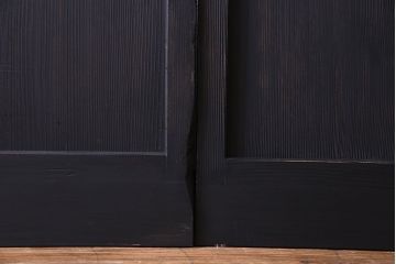 ペイント家具　ダイヤガラスがおしゃれなガラス格子戸(引き戸、建具)2枚セット