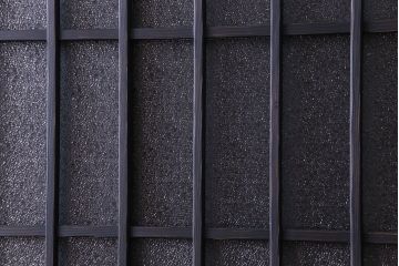 ペイント家具　ダイヤガラスがおしゃれなガラス格子戸(引き戸、建具)2枚セット