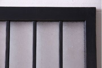 ペイント家具　ダイヤガラスがおしゃれなガラス格子戸(引き戸、建具)2枚セット