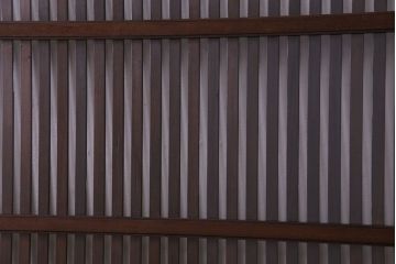 大正昭和期　裏ガラス入りのアンティーク格子戸(引き戸、建具)3枚セット