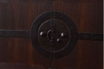 アンティーク家具　和製アンティーク　観音開き戸!下部の棚が便利な時代箪笥サイドボード(チェスト)