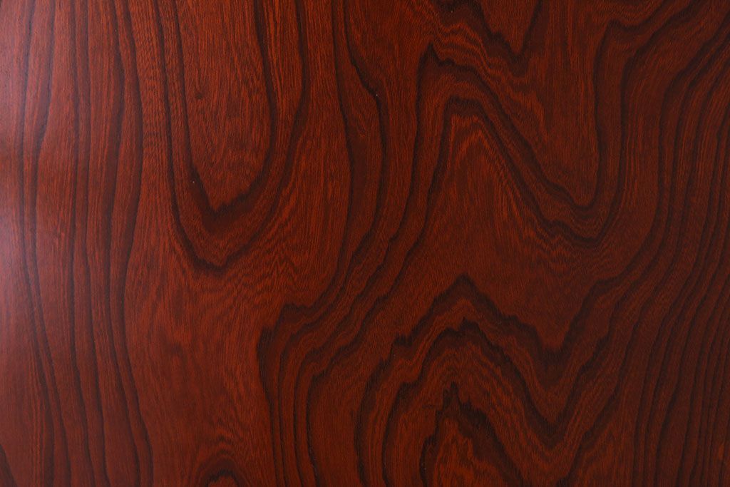 昭和期　ケヤキ材の杢目が存在感を放つガラス帯戸(引き戸、建具)2枚セット