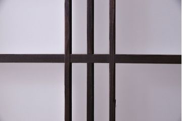 和製アンティーク　漆塗り!和モダンな書院ガラス戸(窓、引き戸)4枚セット