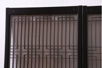 和製アンティーク　和モダンな書院ガラス戸(窓、明かり取り)2枚セット