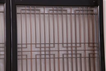 和製アンティーク　和モダンな書院ガラス戸(窓、明かり取り)2枚セット