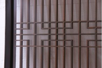 和製アンティーク　和モダンな書院ガラス戸(窓、明かり取り)2枚セット