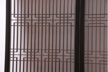 和製アンティーク　和モダンな書院ガラス戸(窓、明かり取り)2枚セット