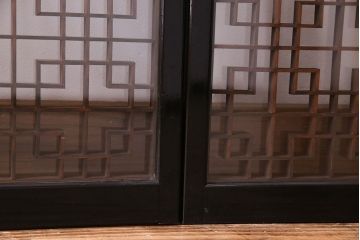 和製アンティーク　和モダンな書院ガラス戸(窓、明かり取り)2枚セット