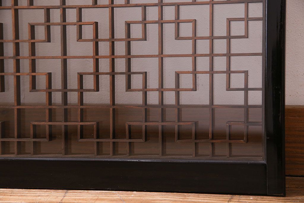 和製アンティーク　和モダンな書院ガラス戸(窓、明かり取り)2枚セット