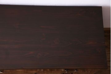 アンティーク家具　昭和期　前面ケヤキ材　漆塗りが美しいタンスローチェスト(引き出し、箪笥)