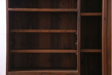 レトロ家具　引き出し付き!レトロなデザインのアンティーク下駄箱(収納棚、戸棚)