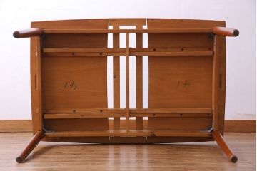 【S様ご成約分】北欧家具　チーク材　シンプルなデザインが魅力的なエクステンションテーブル(ダイニングテーブル)