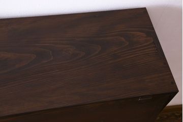アンティーク家具　和製アンティーク　古材の木味が魅力的なパタパタ収納棚(戸棚、下駄箱)(1)