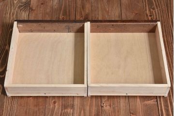 アンティーク家具　和製アンティーク　ナラ材　深みのある色合いの薄型コンソールテーブル(平机、在宅ワーク、在宅用デスク)
