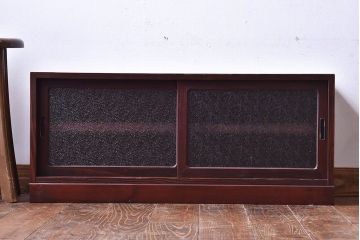 アンティーク家具　古材使用　もみの木　古い木の質感が魅力的なローボード(戸棚)(1)