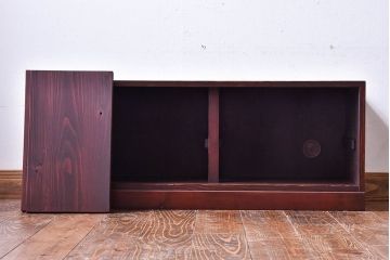 アンティーク家具　古材使用　もみの木　古い木の質感が魅力的なローボード(戸棚)(1)