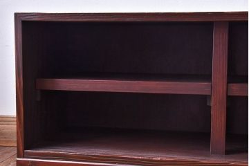 アンティーク家具　古材使用　もみの木　古い木の質感が魅力的なローボード(戸棚)(1)