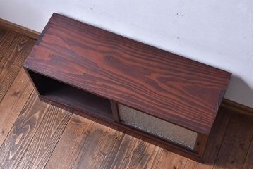 アンティーク家具　古材使用　もみの木　古い木の質感が魅力的なローボード(戸棚)(1)