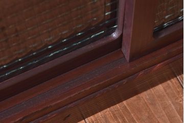 アンティーク家具　古材使用　もみの木　古い木の質感が魅力的なローボード(戸棚)(2)