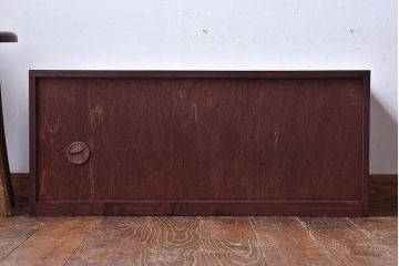 アンティーク家具　古材使用　もみの木　古い木の質感が魅力的なローボード(戸棚)(2)