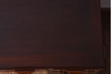 アンティーク家具　大正ロマン　透かし彫りがおしゃれなワークデスク(片袖机、在宅ワーク、在宅用子供机)