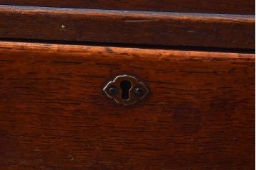 アンティーク家具　大正ロマン　透かし彫りがおしゃれなワークデスク(片袖机、在宅ワーク、在宅用子供机)