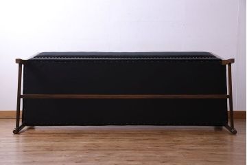 アンティーク家具　大正ロマン　上品な雰囲気漂う3人掛けソファベンチ(アームソファ)