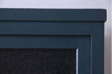 ペイント家具　ダイヤガラスと木味がおしゃれな食器棚(キャビネット、収納棚)