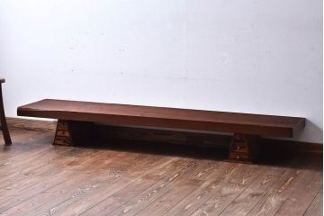 アンティーク家具　和製アンティーク　組み立て式　引き出しのデザインが魅力的な裁ち板(テーブル、作業台)