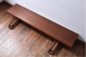 アンティーク家具　和製アンティーク　組み立て式　引き出しのデザインが魅力的な裁ち板(テーブル、作業台)
