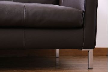 中古　極美品　アイラーセン(eilersen)　ストリームラインソファ(STREAMLINE SOFA)　本革(牛革)製2人掛けソファ・ダークブラウン