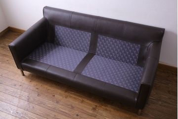 中古　極美品　アイラーセン(eilersen)　ストリームラインソファ(STREAMLINE SOFA)　本革(牛革)製2人掛けソファ・ダークブラウン