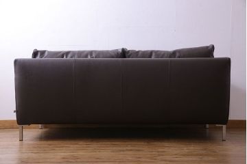 中古　極美品　アイラーセン(eilersen)　ストリームラインソファ(STREAMLINE SOFA)　本革(牛革)製2人掛けソファ・ダークブラウン