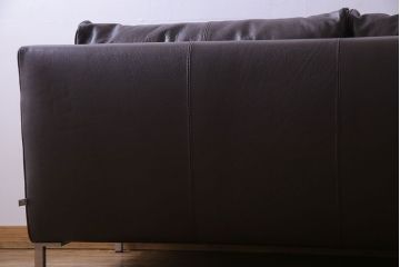 中古　極美品　アイラーセン(eilersen)　ストリームラインソファ(STREAMLINE SOFA)　本革(牛革)製2人掛けソファ・ダークブラウン