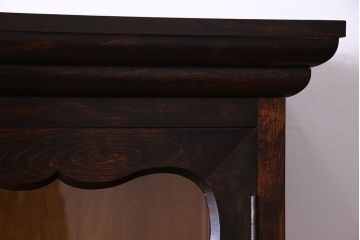 ビンテージ　中古　松本民芸家具　#58型　扉のデザインがおしゃれな食器棚(カップボード)