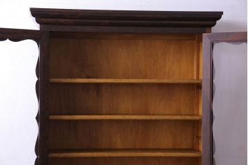 ビンテージ　中古　松本民芸家具　#58型　扉のデザインがおしゃれな食器棚(カップボード)