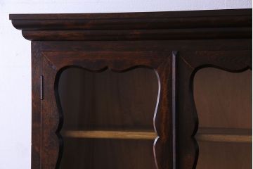 ビンテージ　中古　松本民芸家具　#58型　扉のデザインがおしゃれな食器棚(カップボード)