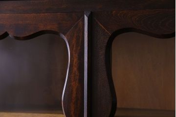 ビンテージ　中古　松本民芸家具　#58型　扉のデザインがおしゃれな食器棚(カップボード)