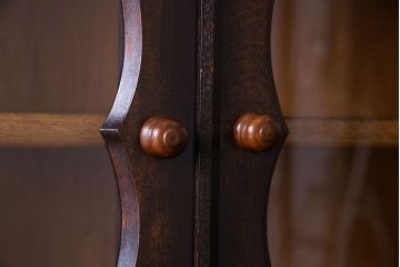 ビンテージ　中古　松本民芸家具　#58型　扉のデザインがおしゃれな食器棚(カップボード)