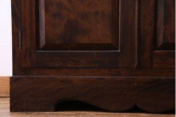 ビンテージ　中古　松本民芸家具　#58型　扉のデザインがおしゃれな食器棚(カップボード)