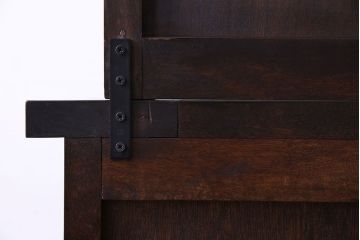 ビンテージ　中古　松本民芸家具　#58型　扉のデザインがおしゃれな食器棚(カップボード)