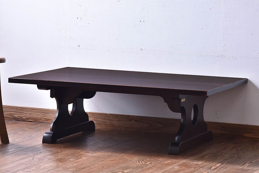 USED／北海道民芸家具／文机／座卓／ローテーブル 北海道民芸家具 方袖机 ローテーブル 文机 木製 テーブル 在宅ワーク