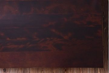 中古　北海道民芸家具　シックなデザインの折りたたみローテーブル(座卓)(定価約17万円)