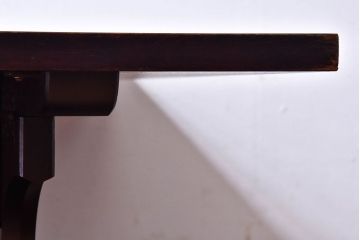 中古　北海道民芸家具　シックなデザインの折りたたみローテーブル(座卓)(定価約17万円)