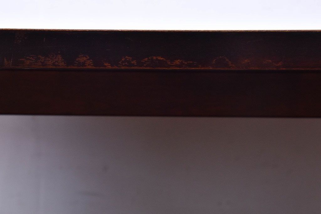 中古　北海道民芸家具　シックなデザインの折りたたみローテーブル(座卓)(定価約17万円)