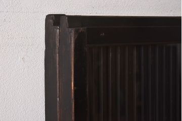 和製アンティーク　上品な雰囲気漂う和モダンな格子戸(引き戸、建具)2枚セット