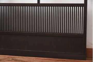 和製アンティーク　上品な雰囲気漂う和モダンな格子戸(引き戸、建具)2枚セット