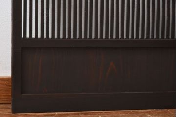 和製アンティーク　上品な雰囲気漂う和モダンな格子戸(引き戸、建具)2枚セット